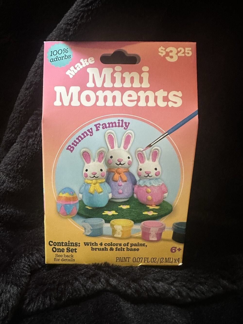 Make Mini Moments brand Bunny Family paint-your-own figurine kit